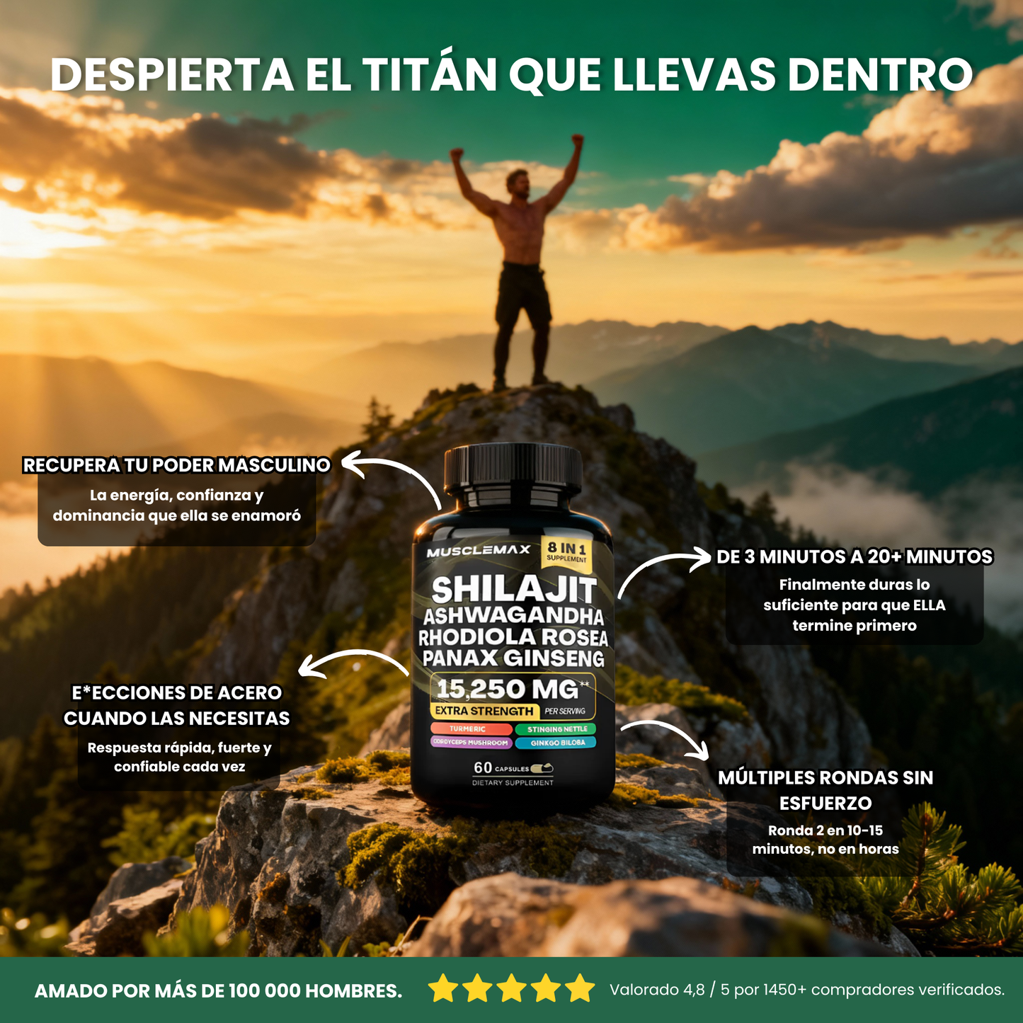 MUSCLEMAX TITAN 8 en 1 - SHILAJIT