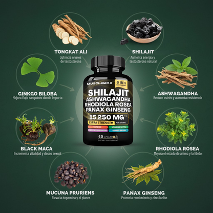 MUSCLEMAX TITAN 8 en 1 - SHILAJIT